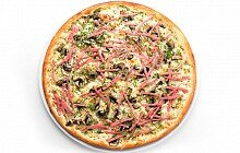 Пицца С ветчиной и грибами 38 см