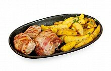 Горячие блюда Индейка в беконе с айдахо