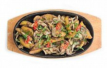Постное меню Жареный картофель с грибами