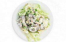 Постное меню Салат с вешенками и картофелем